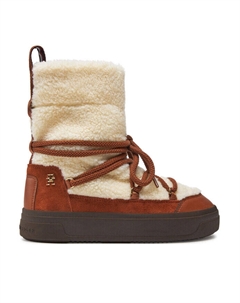 Зимние ботинки Botas de nieve Lace-Up Faux Shearling Snowboot FW0FW08252, бежевый Tommy hilfiger