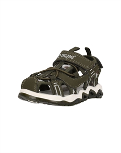 Сандалии Jugoe со светящейся подошвой и защищенным мыском, цвет 3038 Olive Night Zigzag