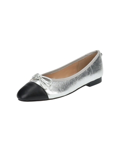 Кожаные/синтетические балетки, серебряный Steve madden