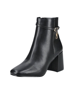 Кожаные ботильоны, черный Steve madden