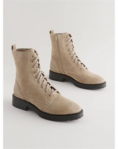 Ботильоны на шнуровке Lace-Up Ankle Boots, бежевый Next