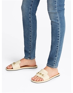 Классические слипоны Mules, кремовый Tommy hilfiger
