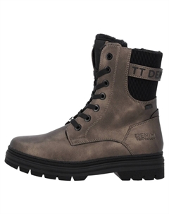 Ботильоны на шнуровке Lace-Up Ankle Boots, темно-серый Tom tailor