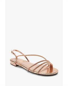 Блестящие босоножки Forever Comfort с ремешками, розовый Next