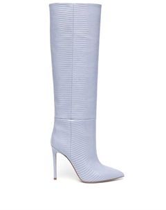 Сапоги с тиснением под кожу крокодила, синий Paris texas