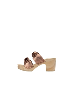 Босоножки на высоком каблуке Mules Knot Zueco, бронзовый Scalpers