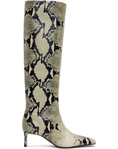 Сапоги цвета хаки Она до колена Khaite