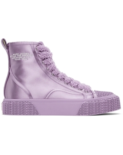 Фиолетовые кроссовки «The High Top Satin» Marc jacobs