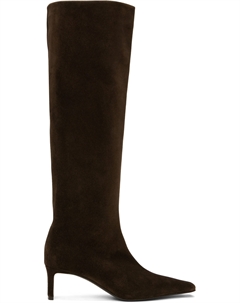 Коричневые высокие сапоги Ona до колена Khaite