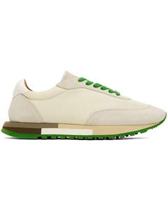 Кроссовки Owen бежево-зеленого цвета The row