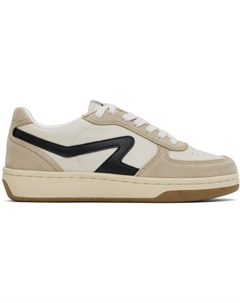 Бежевые ретро-кеды Court из кожи Rag & bone