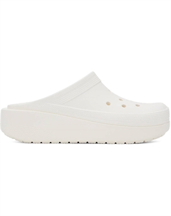 Белые классические мокасины с тупым носком Crocs