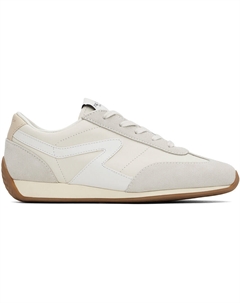 Белые тонкие замшевые кроссовки в стиле ретро для бега Rag & bone