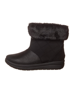Полусапоги женские Cabrini Reef с меховой отделкой, черный Clarks
