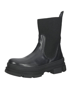 Сапоги женские кожаные короткие, черный Steve madden