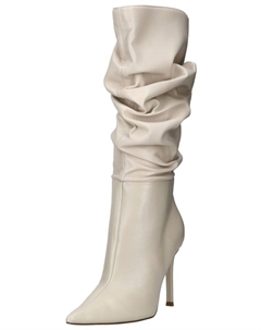 Сапоги женские Stiefel на каблуке, кремовый Steve madden