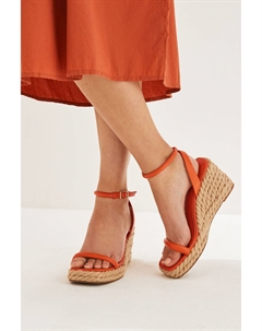 Эспадрильи на танкетке Forever Comfort с прямоугольным носком, оранжевый Next