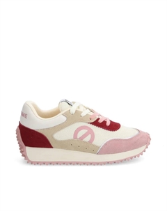 Женские спортивные туфли из комбинированных материалов с рифленой подошвой, розовый No name