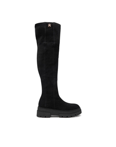 Сапоги Suede Over-The-Knee Boot FW0FW08159, черный Tommy hilfiger