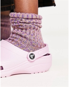 Классические сабо розового цвета "балерина" Crocs