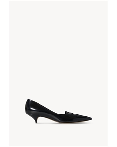 Туфли на каблуке Viv kitten heel из кожи, черный The row
