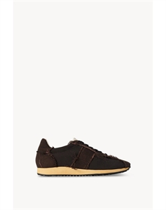 Кроссовки Mica из шерсти, льна и нейлона, коричневый The row