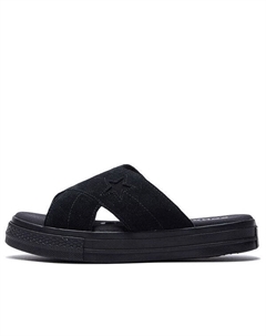 Тапочки one star sandal 'black', черный Converse
