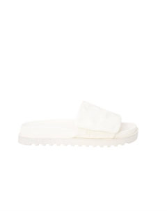 Шлепанцы однотонные, белый Guess