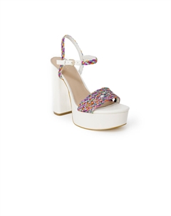 Сандалии с разноцветным декором, белый Guess