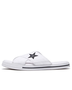 Тапочки one star slide canvas white slippers 'white black', белый Converse
