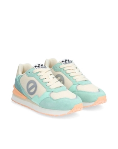 Женские кожаные кроссовки в сочетании с сеткой и легкой подошвой, цвет Verde Agua No name