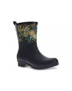 Сапоги Classic Mid Rain Boot, черный с цветочным принтом Chooka