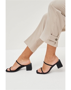 Мюли Forever Comfort на блочном каблуке с двумя ремешками, черный Next