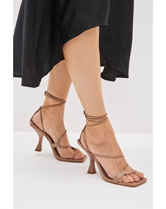 Фирменные кожаные туфли с ремешками и квадратным носком, коричневый Next