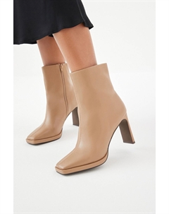 Ботильоны Forever Comfort на высоком каблуке с квадратным носком, коричневый Next