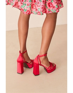 Босоножки на платформе Forever Comfort с закрытой спинкой, розовый Next