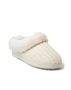 Тапочки-сабо Hannah - женские, кремово-белые Dearfoams