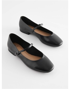 Балетки Ballet Flats with Strap Forever Comfort, черный Next