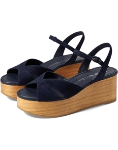 Туфли Carmen Midi Wedge, цвет Nice Blue/Sand Stuart weitzman