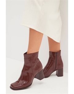 Ботильоны Forever Comfort на высоком каблуке с квадратным носком, коричневый Next