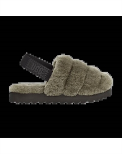 Шлепанцы Wmns Super Fluff Slipper Burnt Olive, зеленый Ugg