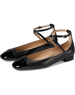 Туфли на плоской подошве Eden Strap Flat, черный Stuart weitzman