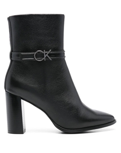 Кожаные сапоги 80 мм, черный Calvin klein