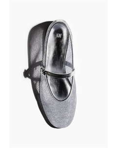 Сетчатые балетки в стиле мэри джейн, серебряный H&m