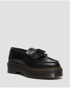 Adrian Кожаные лоферы на платформе с кисточками, цвет Black — Smooth Leather Dr. martens