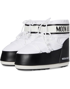 Зимние ботинки с логотипом на толстой подошве, белый/черный Moon boot