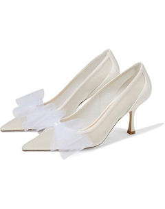 Туфли Blushing Bow 75 Pump, цвет Cream/White Stuart weitzman