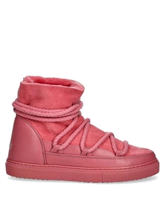 Женские ботинки кожаные на шнуровке, розовый Inuikii