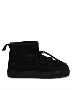 Женские ботинки замшевые на платформе, черный Inuikii