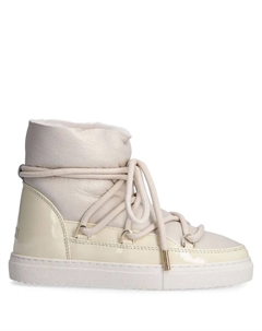 Женские ботинки кожаные на шнуровке, белый Inuikii